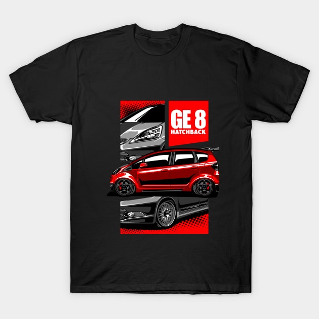 Honda GE 8 Jazz Fit T-Shirt by aredie19